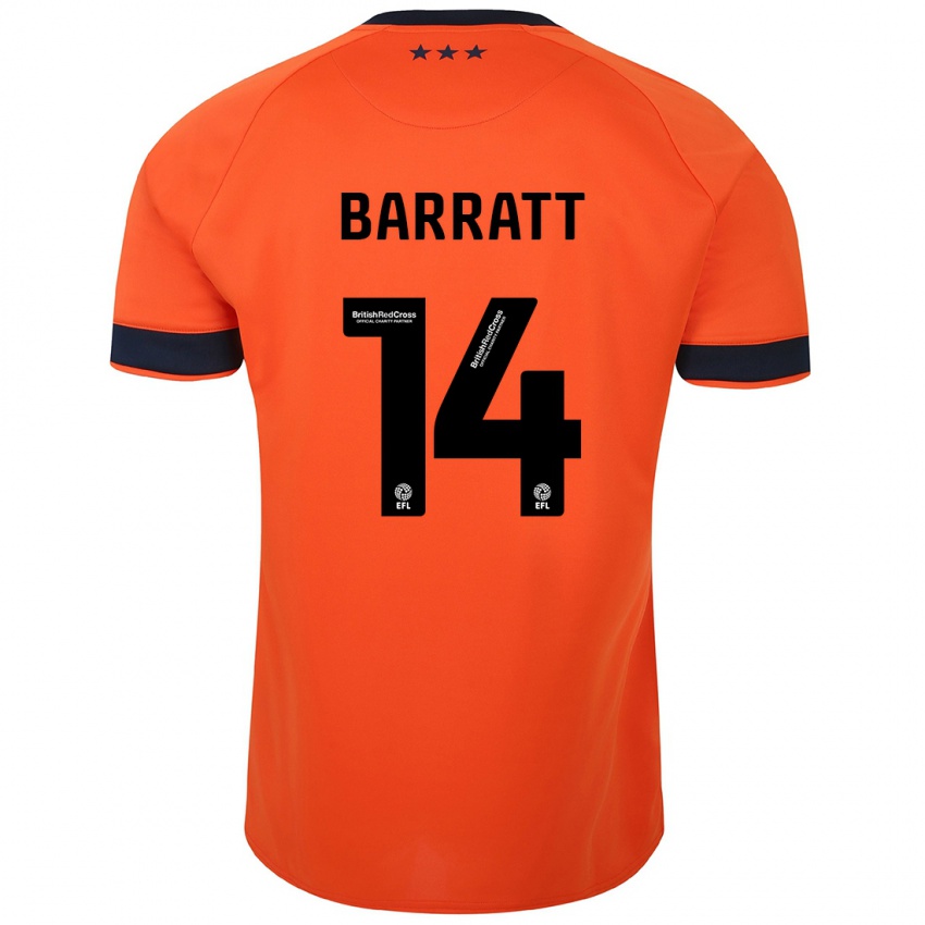 Hombre Camiseta Zoe Barratt #14 Naranja 2ª Equipación 2023/24 La Camisa Chile