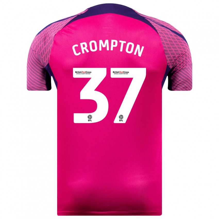 Hombre Camiseta Ben Crompton #37 Morado 2ª Equipación 2023/24 La Camisa Chile