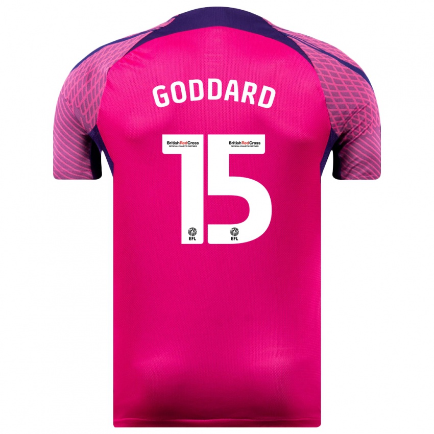 Hombre Camiseta Amy Goddard #15 Morado 2ª Equipación 2023/24 La Camisa Chile