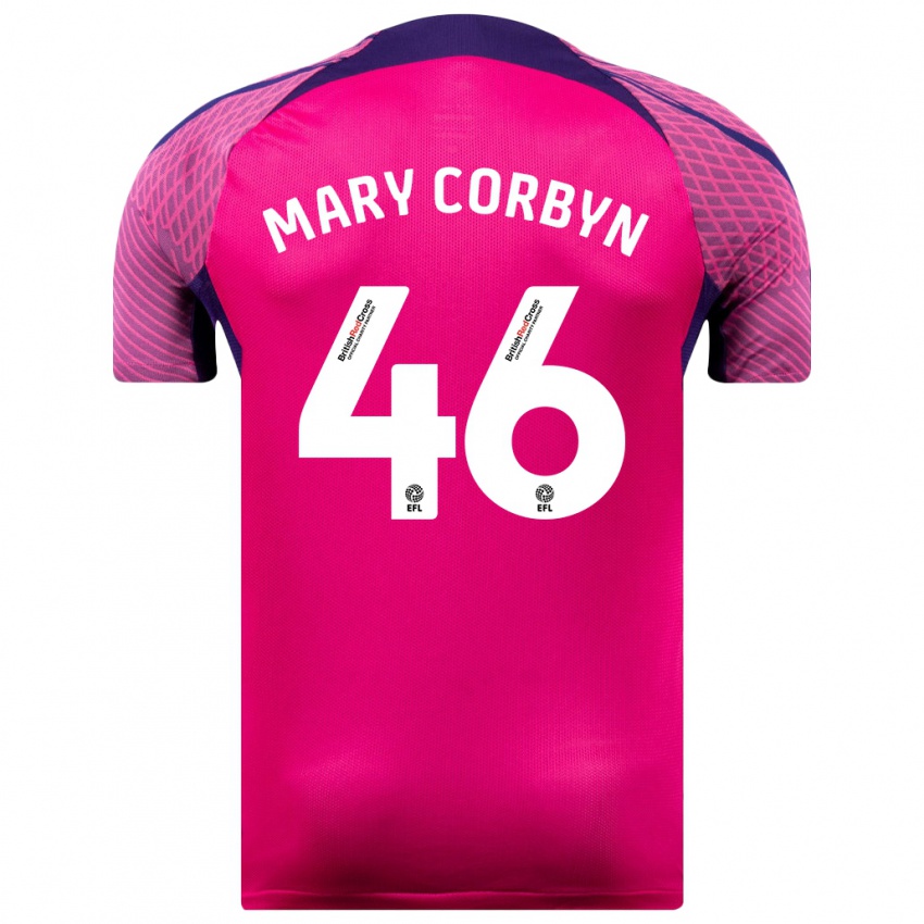 Hombre Camiseta Mary Corbyn #46 Morado 2ª Equipación 2023/24 La Camisa Chile