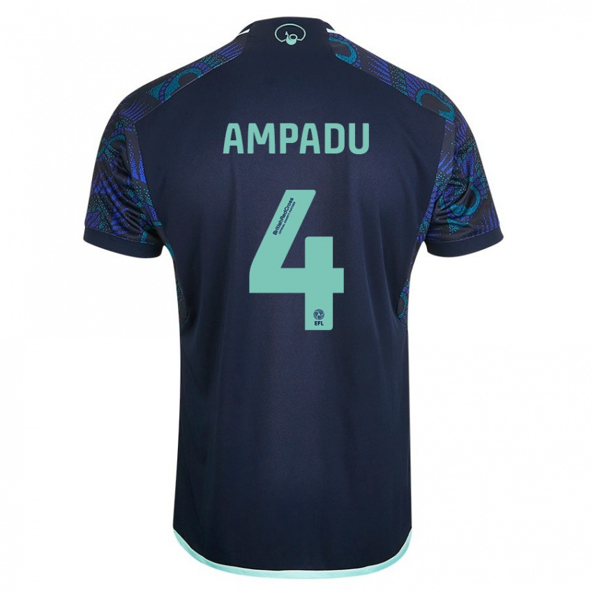 Hombre Camiseta Ethan Ampadu #4 Azul 2ª Equipación 2023/24 La Camisa Chile