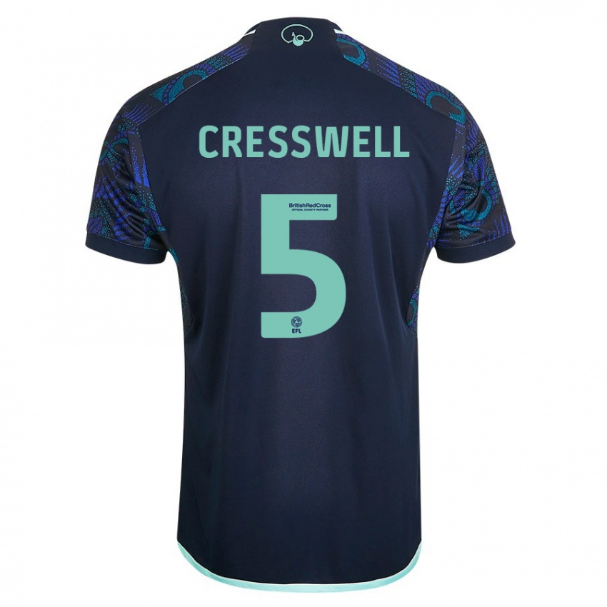Hombre Camiseta Charlie Cresswell #5 Azul 2ª Equipación 2023/24 La Camisa Chile