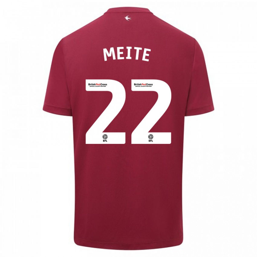 Hombre Camiseta Yakou Méïté #22 Rojo 2ª Equipación 2023/24 La Camisa Chile