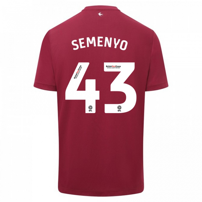 Hombre Camiseta Jai Semenyo #43 Rojo 2ª Equipación 2023/24 La Camisa Chile