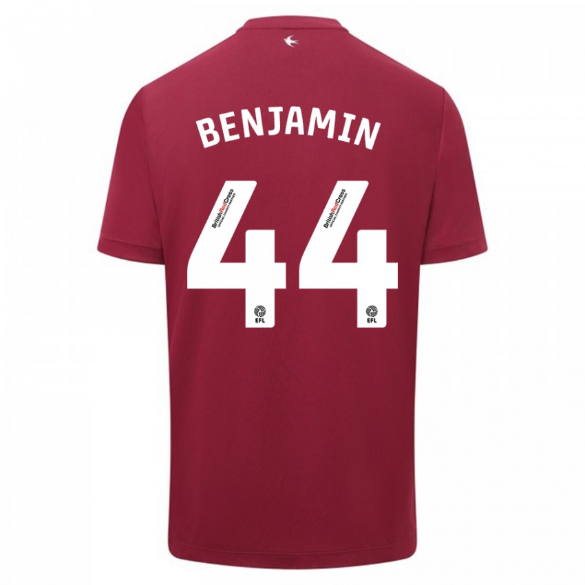 Hombre Camiseta Xavier Benjamin #44 Rojo 2ª Equipación 2023/24 La Camisa Chile