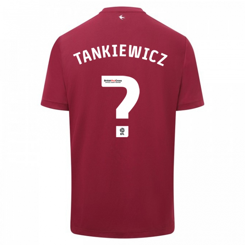 Hombre Camiseta Rob Tankiewicz #0 Rojo 2ª Equipación 2023/24 La Camisa Chile