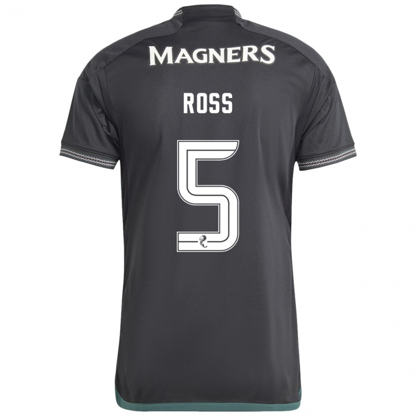 Hombre Camiseta Natalie Ross #5 Negro 2ª Equipación 2023/24 La Camisa Chile