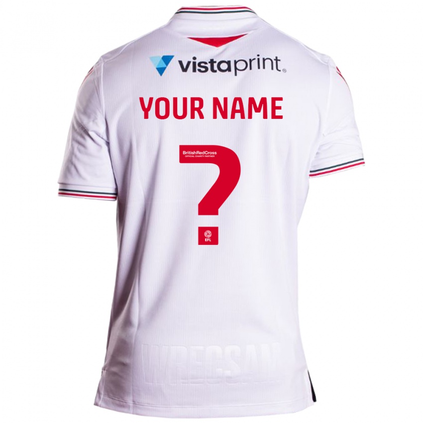 Hombre Camiseta Su Nombre #0 Blanco 2ª Equipación 2023/24 La Camisa Chile