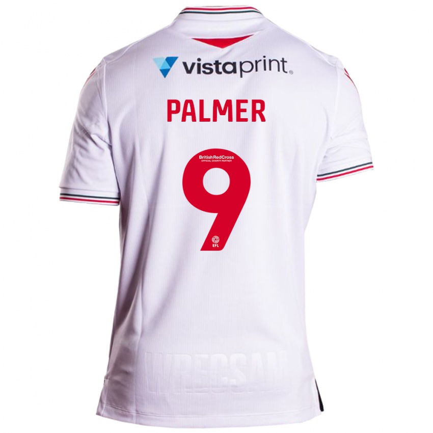 Hombre Camiseta Ollie Palmer #9 Blanco 2ª Equipación 2023/24 La Camisa Chile