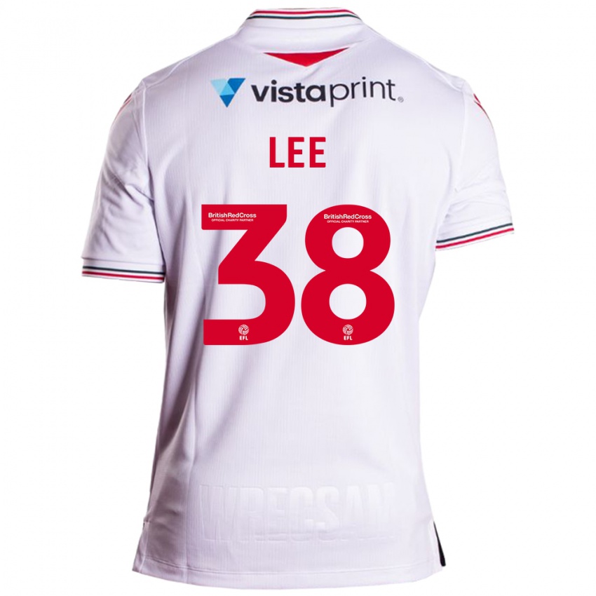 Hombre Camiseta Elliot Lee #38 Blanco 2ª Equipación 2023/24 La Camisa Chile