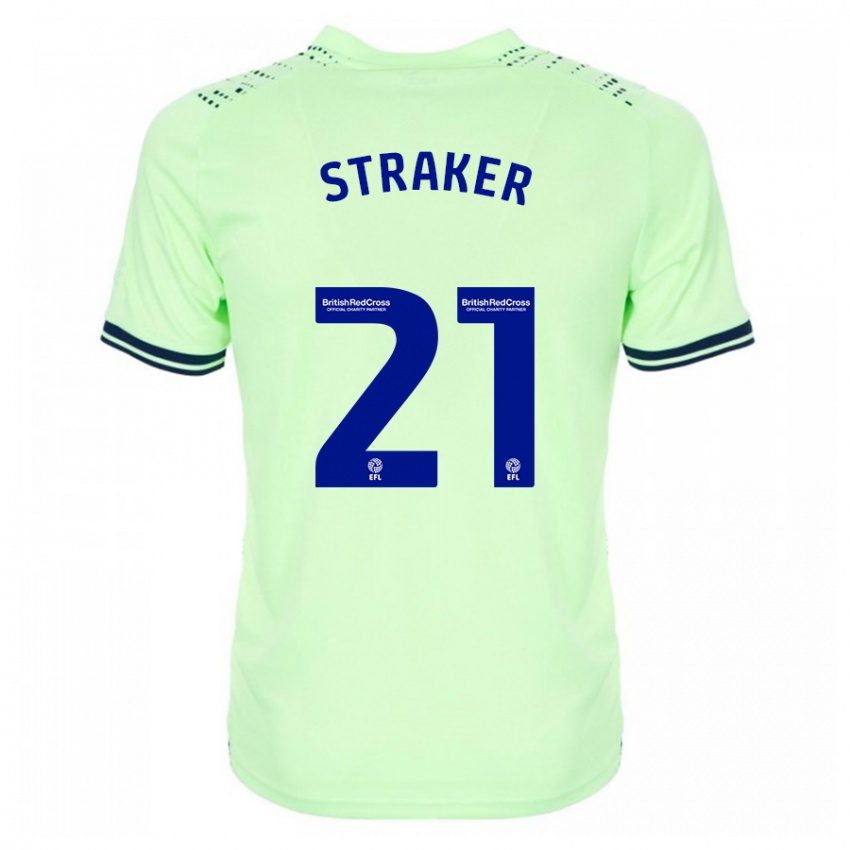 Hombre Camiseta Jannelle Straker #21 Armada 2ª Equipación 2023/24 La Camisa Chile