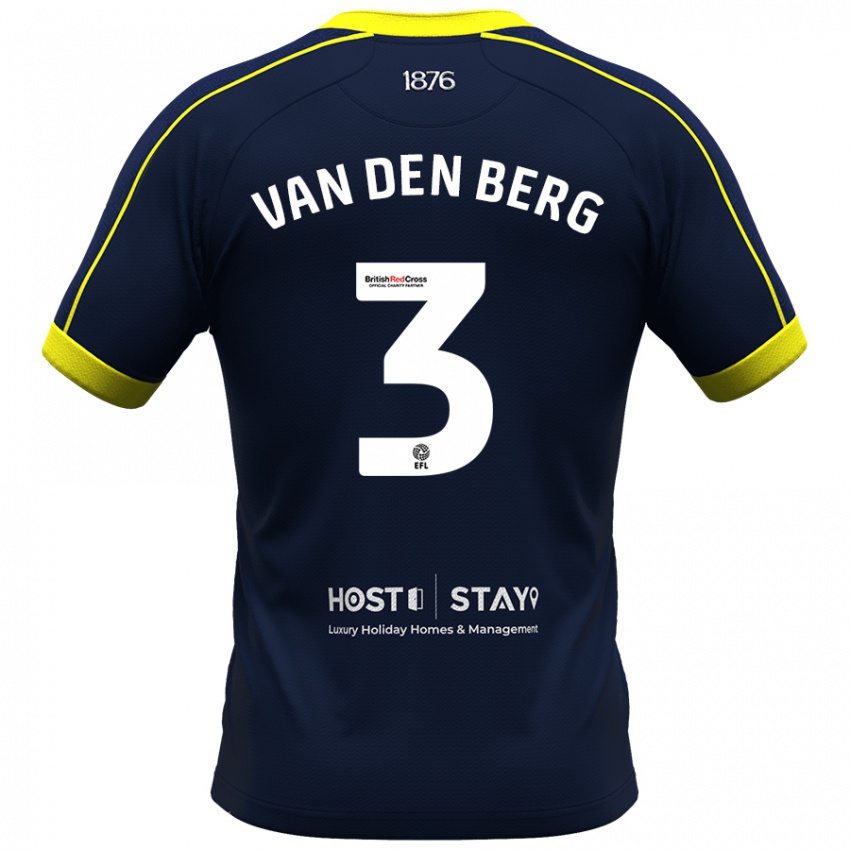 Hombre Camiseta Rav Van Den Berg #3 Armada 2ª Equipación 2023/24 La Camisa Chile