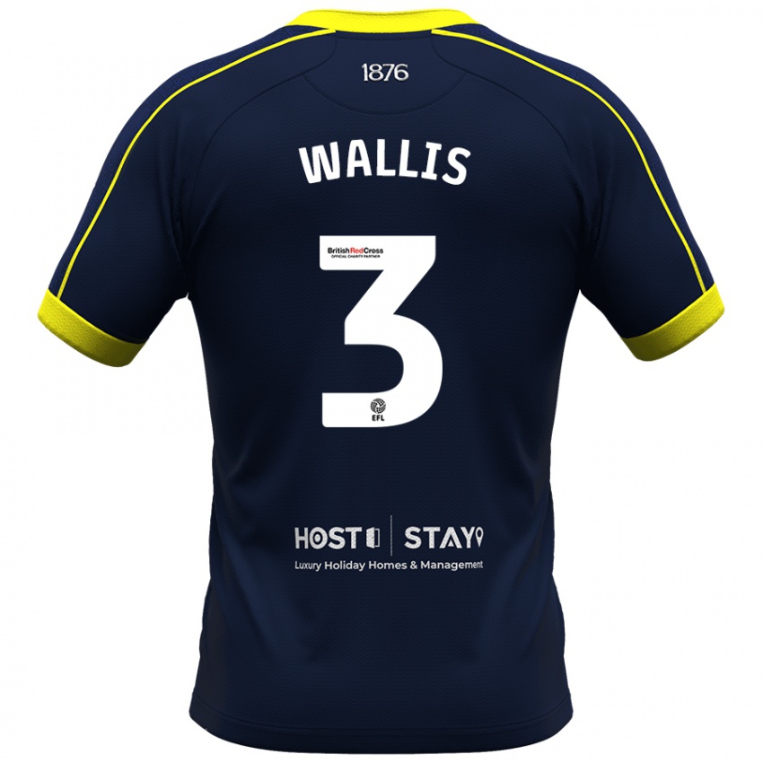 Hombre Camiseta Emma Wallis #3 Armada 2ª Equipación 2023/24 La Camisa Chile