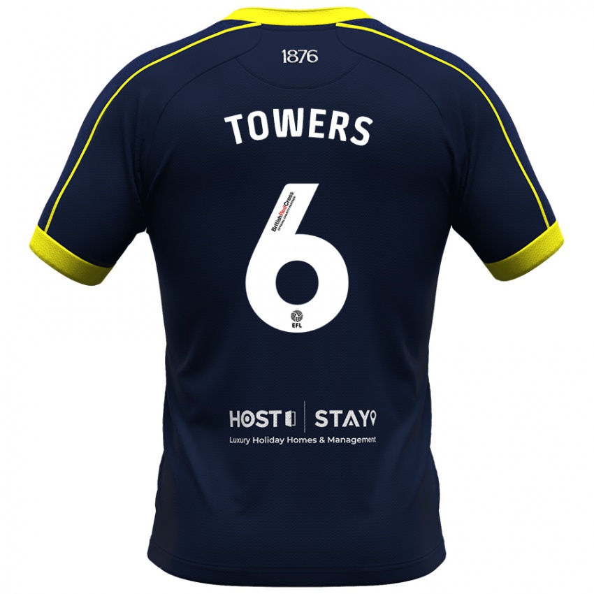 Hombre Camiseta Abby Towers #6 Armada 2ª Equipación 2023/24 La Camisa Chile