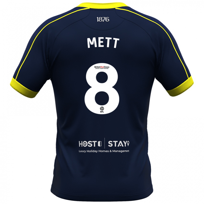 Hombre Camiseta Jessica Mett #8 Armada 2ª Equipación 2023/24 La Camisa Chile