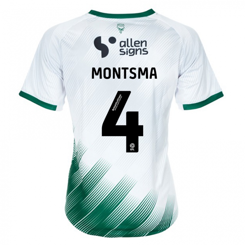 Hombre Camiseta Lewis Montsma #4 Blanco 2ª Equipación 2023/24 La Camisa Chile