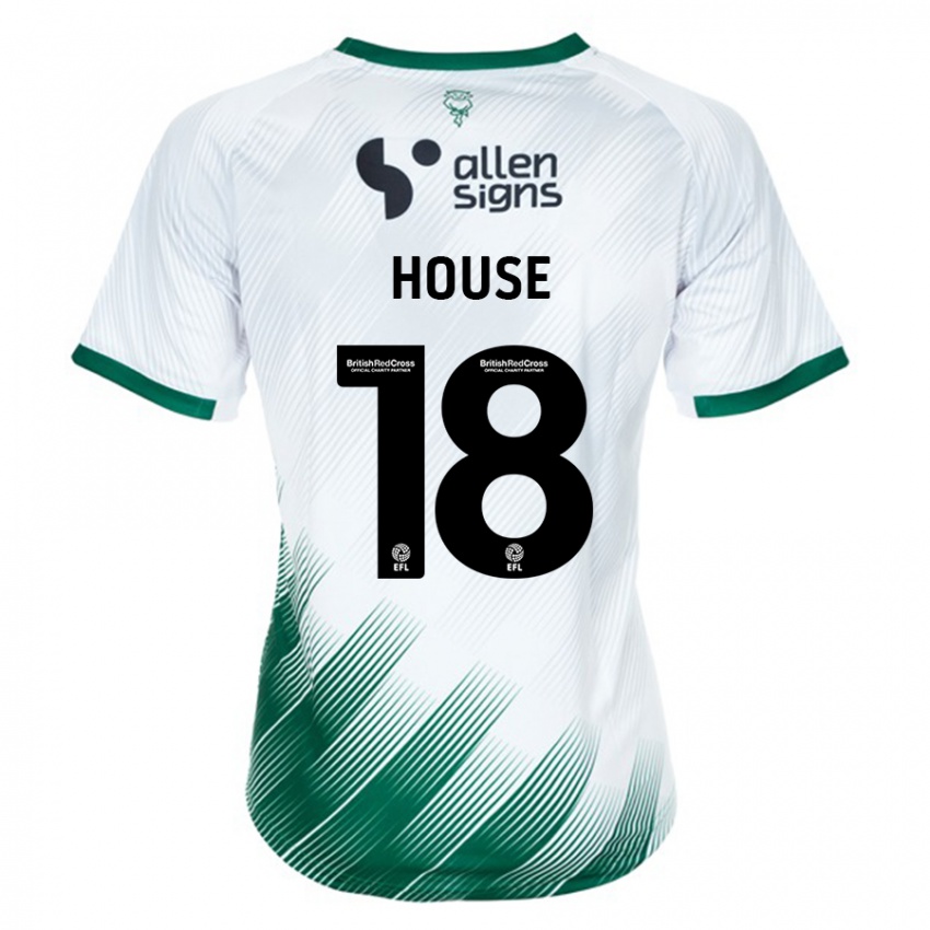 Hombre Camiseta Ben House #18 Blanco 2ª Equipación 2023/24 La Camisa Chile