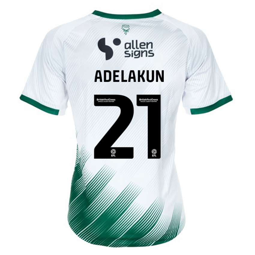 Hombre Camiseta Hakeeb Adelakun #21 Blanco 2ª Equipación 2023/24 La Camisa Chile