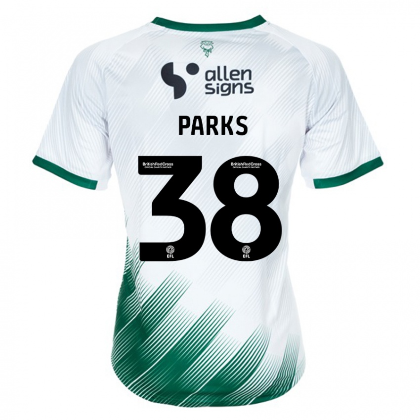 Hombre Camiseta Charlie Parks #38 Blanco 2ª Equipación 2023/24 La Camisa Chile