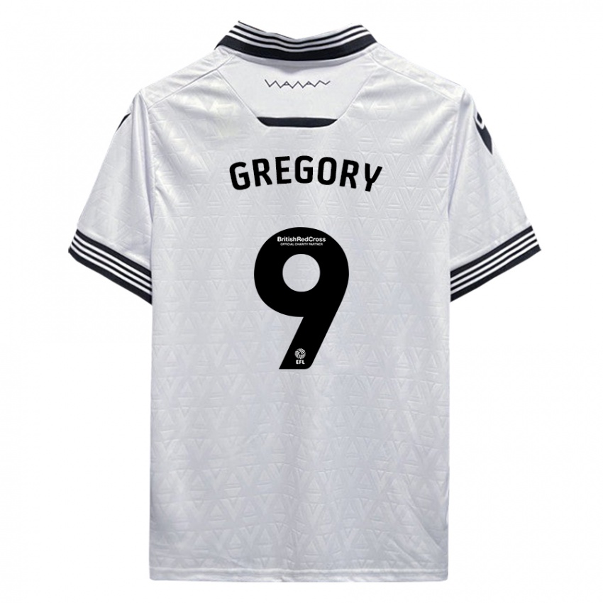 Hombre Camiseta Lee Gregory #9 Blanco 2ª Equipación 2023/24 La Camisa Chile