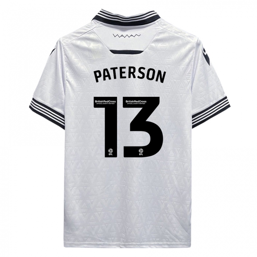 Hombre Camiseta Callum Paterson #13 Blanco 2ª Equipación 2023/24 La Camisa Chile