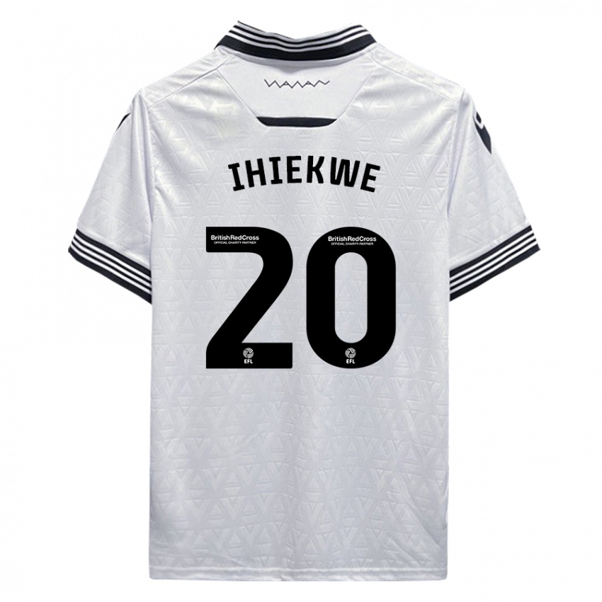 Hombre Camiseta Michael Ihiekwe #20 Blanco 2ª Equipación 2023/24 La Camisa Chile