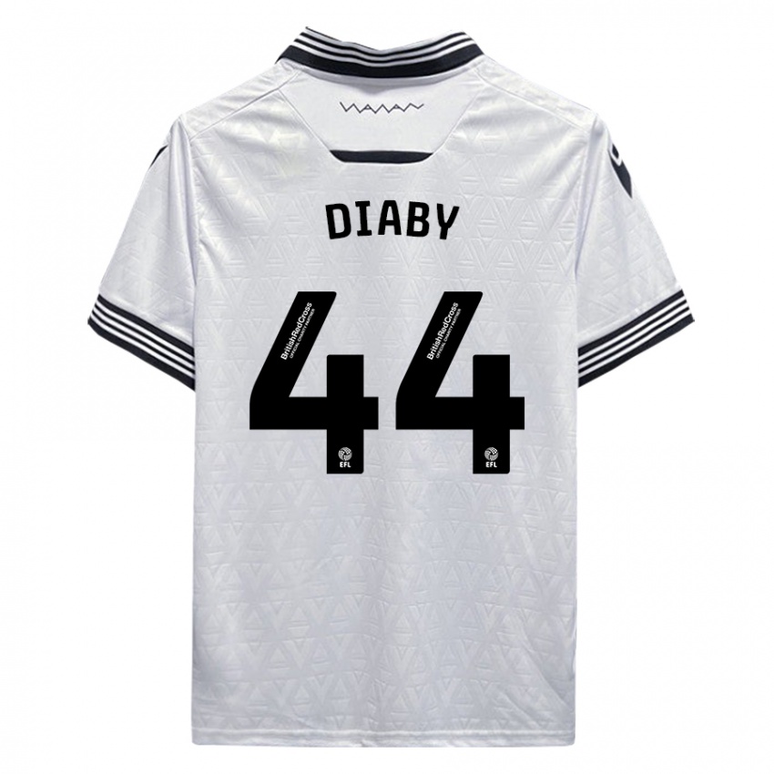 Hombre Camiseta Momo Diaby #44 Blanco 2ª Equipación 2023/24 La Camisa Chile