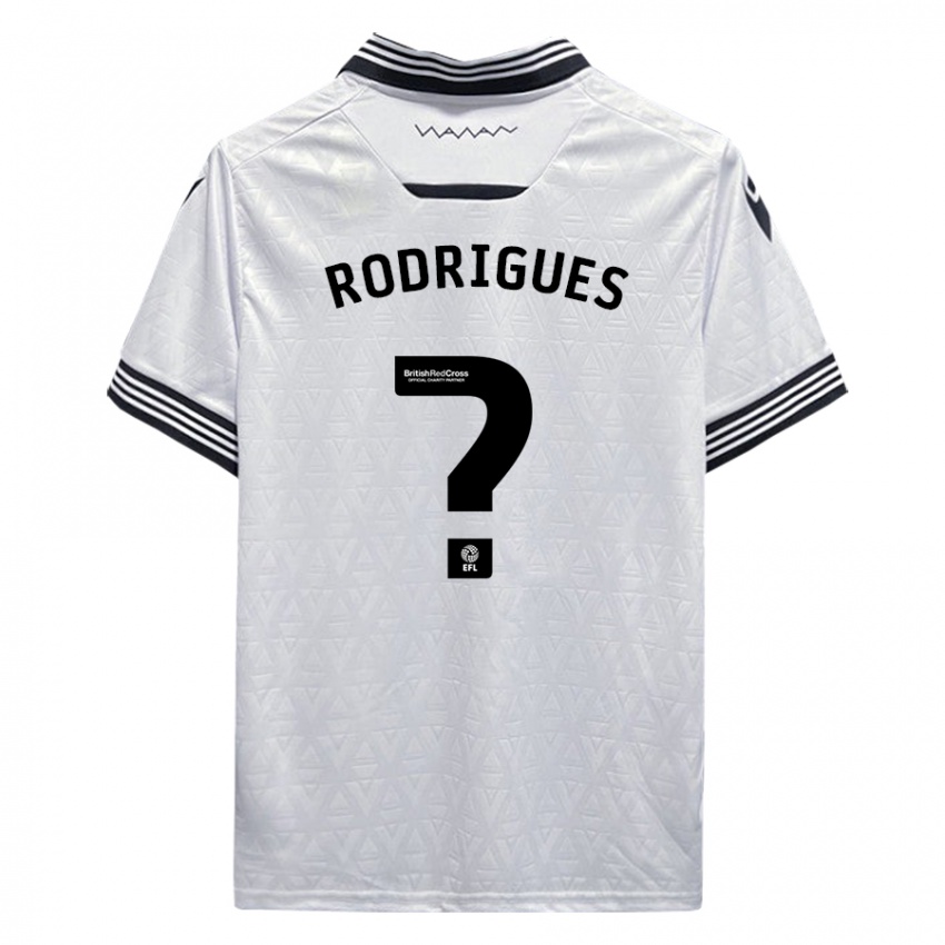 Hombre Camiseta Carlos Rodrigues #0 Blanco 2ª Equipación 2023/24 La Camisa Chile