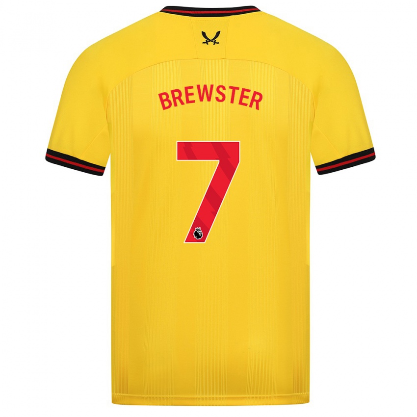 Hombre Camiseta Rhian Brewster #7 Amarillo 2ª Equipación 2023/24 La Camisa Chile