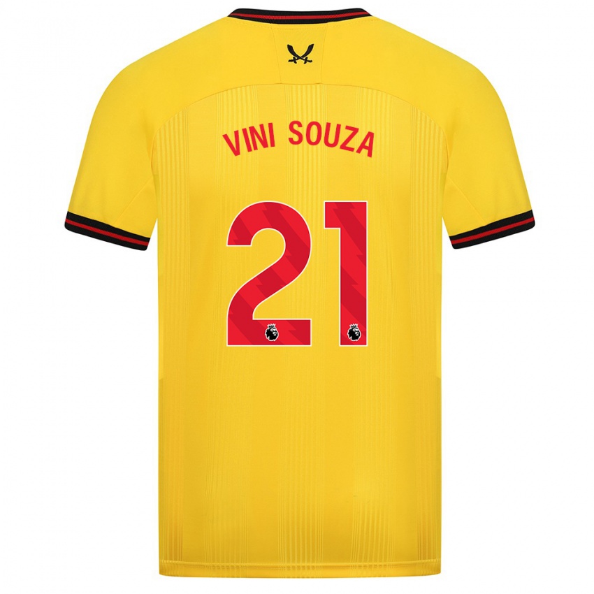 Hombre Camiseta Vini Souza #21 Amarillo 2ª Equipación 2023/24 La Camisa Chile