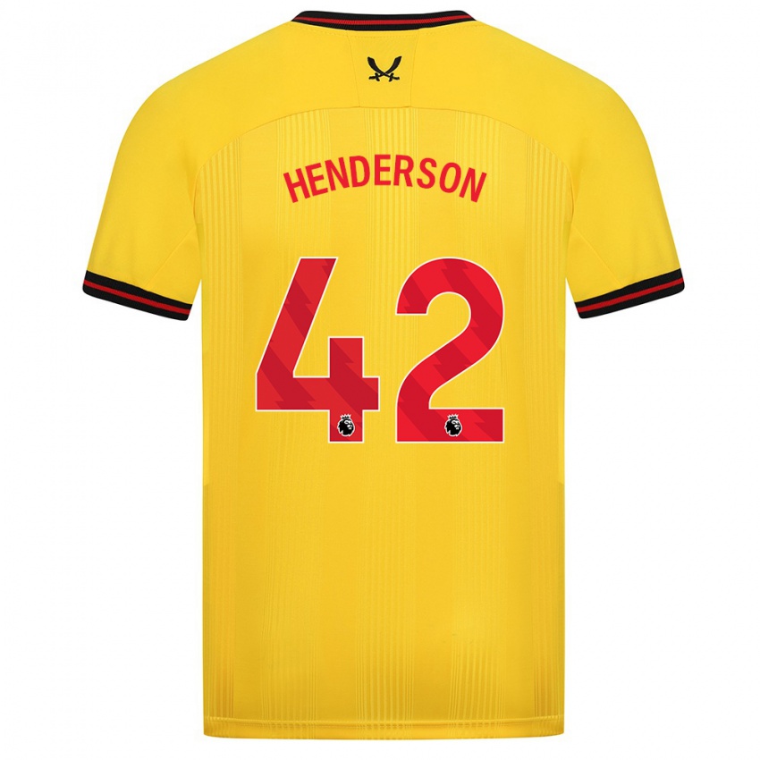 Hombre Camiseta Peyton Henderson #42 Amarillo 2ª Equipación 2023/24 La Camisa Chile