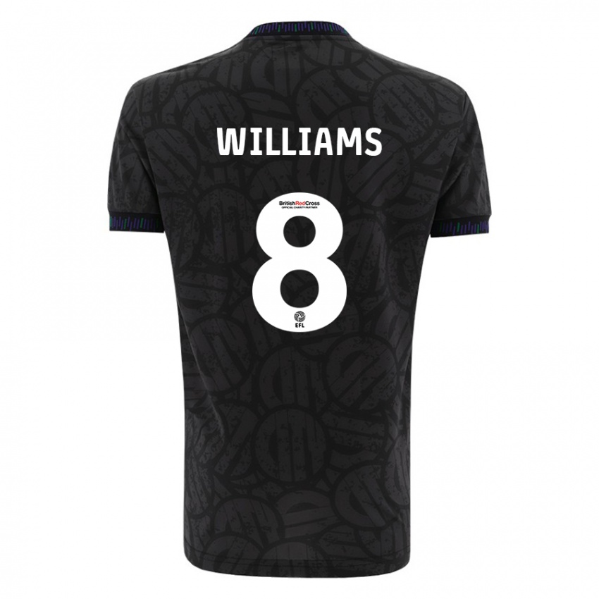 Hombre Camiseta Joe Williams #8 Negro 2ª Equipación 2023/24 La Camisa Chile