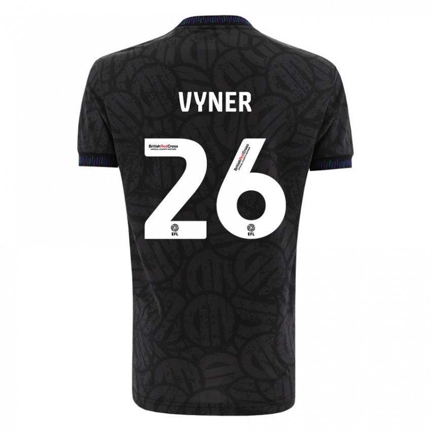 Hombre Camiseta Zak Vyner #26 Negro 2ª Equipación 2023/24 La Camisa Chile