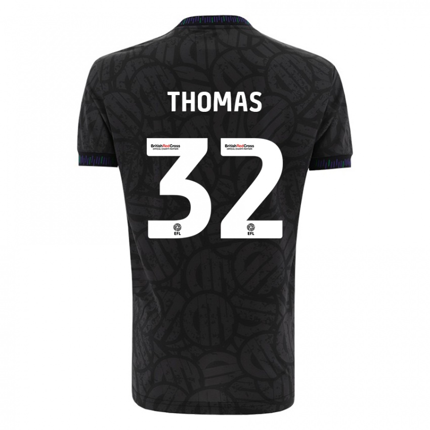 Hombre Camiseta Lewis Thomas #32 Negro 2ª Equipación 2023/24 La Camisa Chile