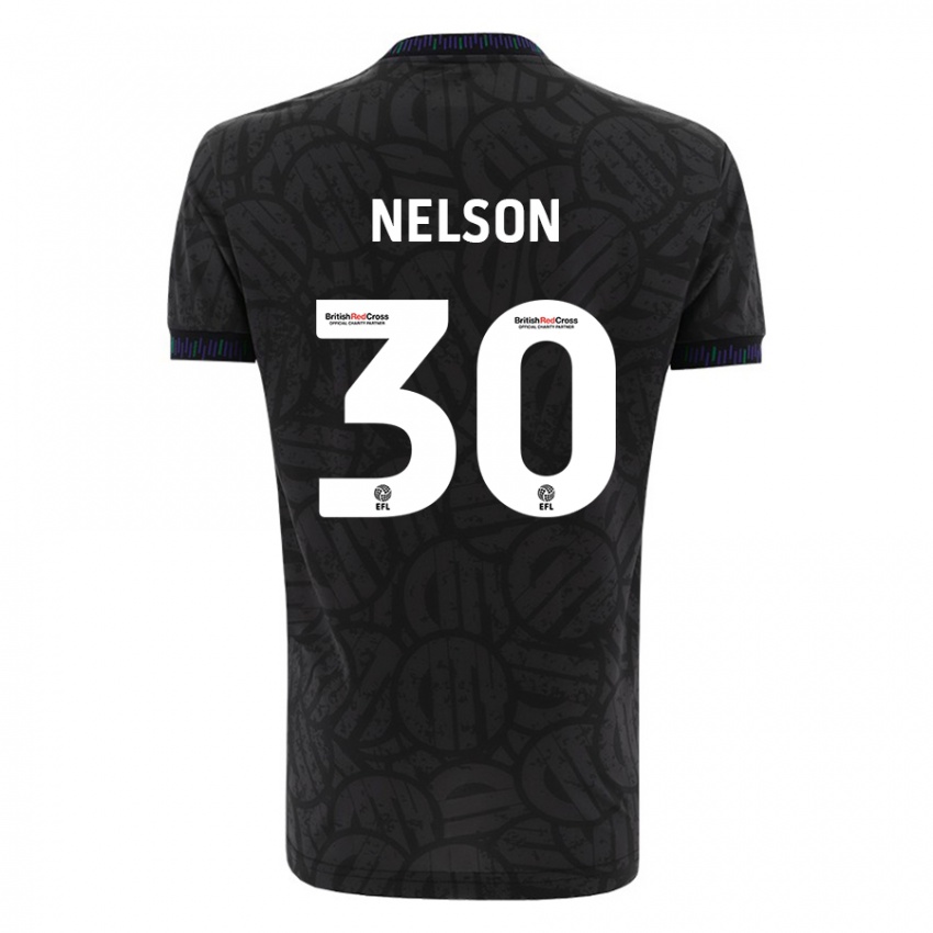 Hombre Camiseta Raekwon Nelson #30 Negro 2ª Equipación 2023/24 La Camisa Chile