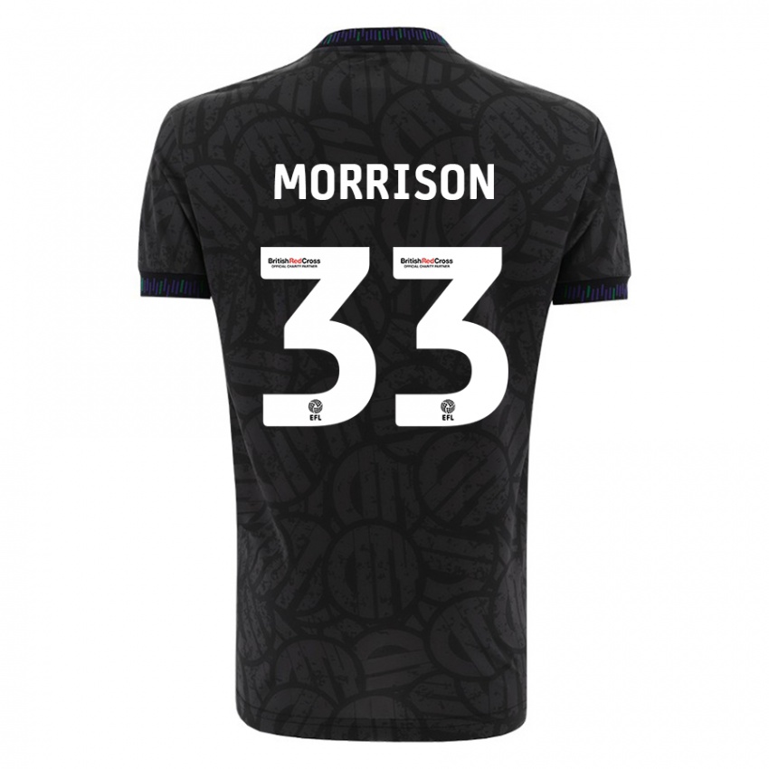 Hombre Camiseta Elijah Morrison #33 Negro 2ª Equipación 2023/24 La Camisa Chile