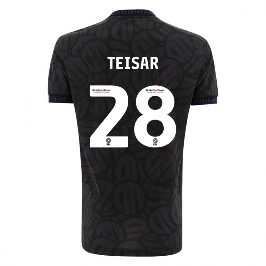 Hombre Camiseta Tianna Teisar #28 Negro 2ª Equipación 2023/24 La Camisa Chile