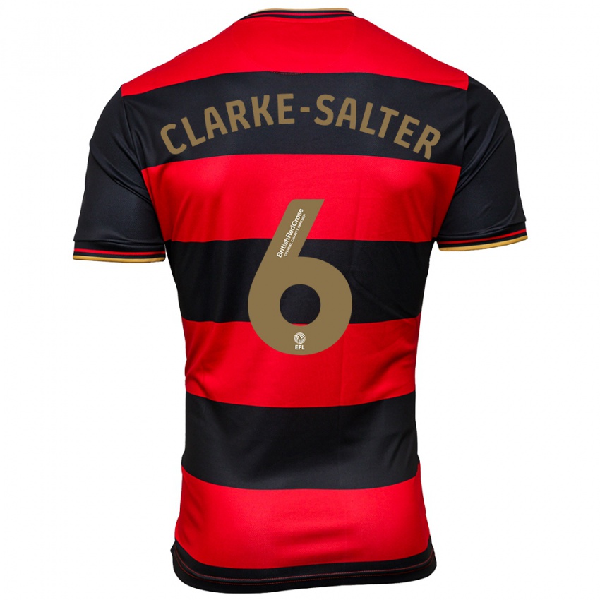 Hombre Camiseta Jake Clarke-Salter #6 Negro Rojo 2ª Equipación 2023/24 La Camisa Chile