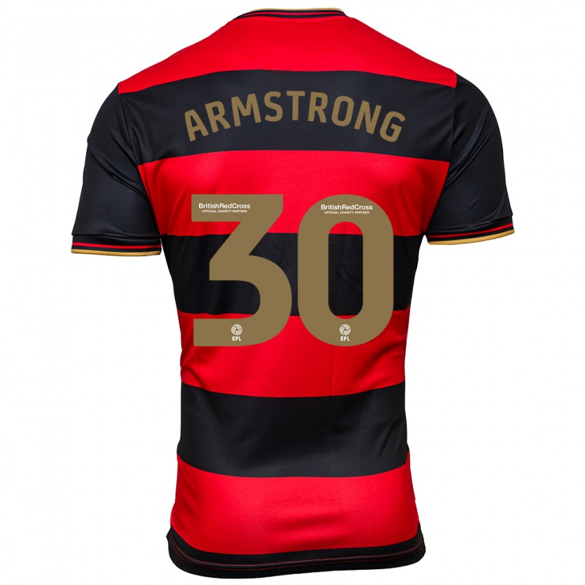 Hombre Camiseta Sinclair Armstrong #30 Negro Rojo 2ª Equipación 2023/24 La Camisa Chile