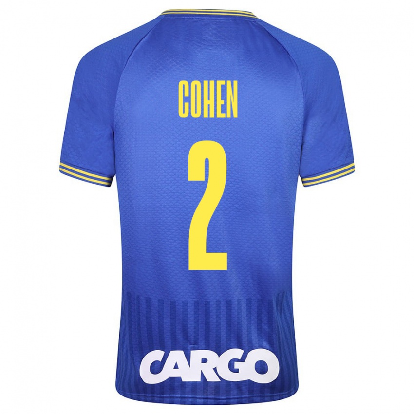 Hombre Camiseta Avishay Cohen #2 Azul 2ª Equipación 2023/24 La Camisa Chile