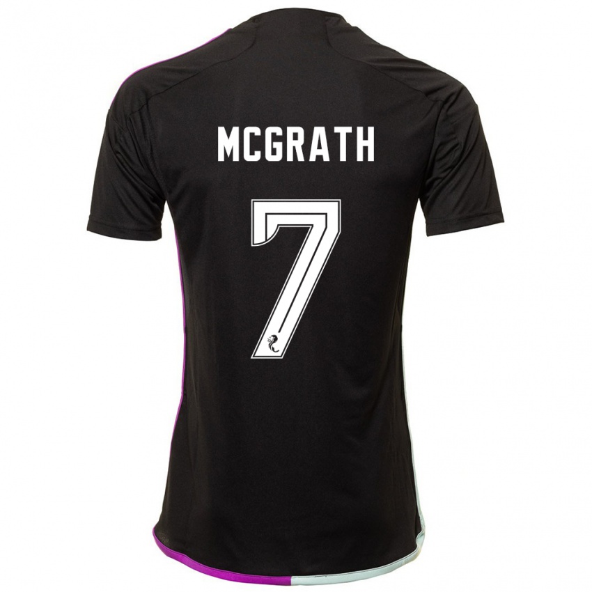 Hombre Camiseta Jamie Mcgrath #7 Negro 2ª Equipación 2023/24 La Camisa Chile