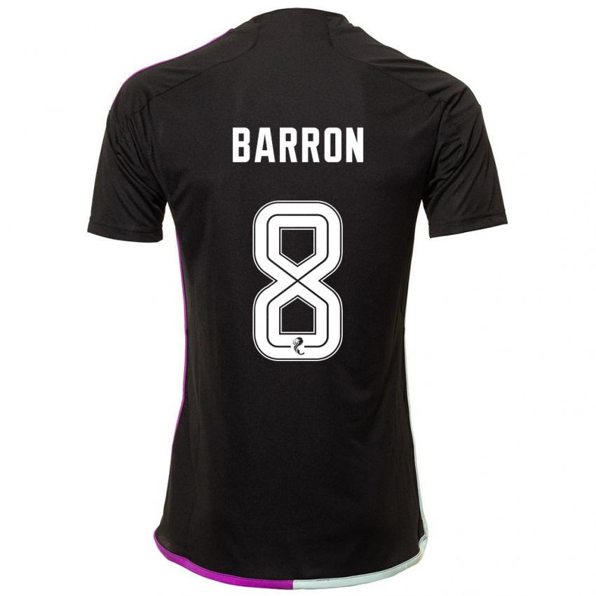 Hombre Camiseta Connor Barron #8 Negro 2ª Equipación 2023/24 La Camisa Chile