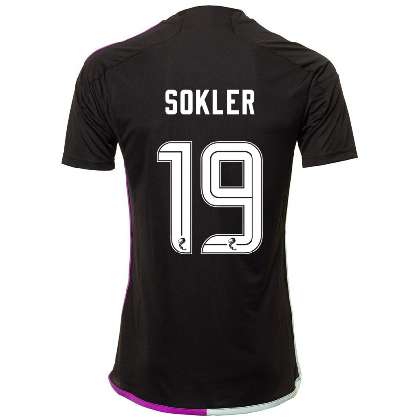 Hombre Camiseta Ester Sokler #19 Negro 2ª Equipación 2023/24 La Camisa Chile