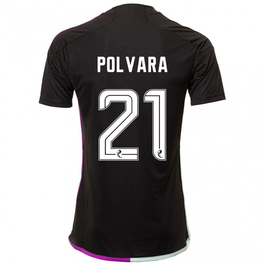 Hombre Camiseta Dante Polvara #21 Negro 2ª Equipación 2023/24 La Camisa Chile