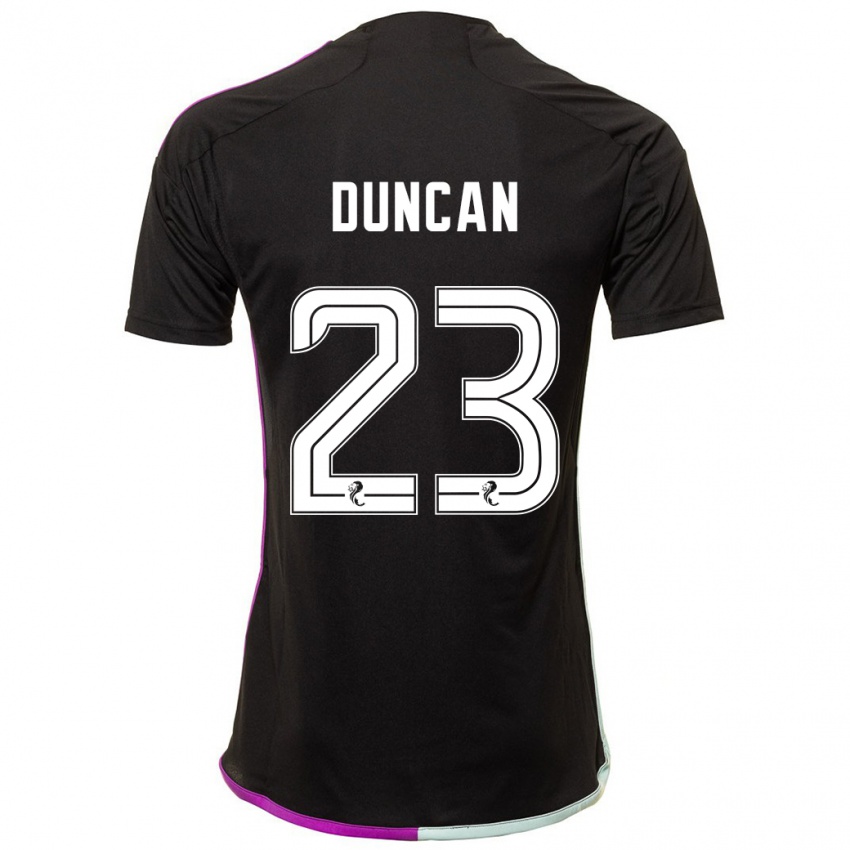 Hombre Camiseta Ryan Duncan #23 Negro 2ª Equipación 2023/24 La Camisa Chile