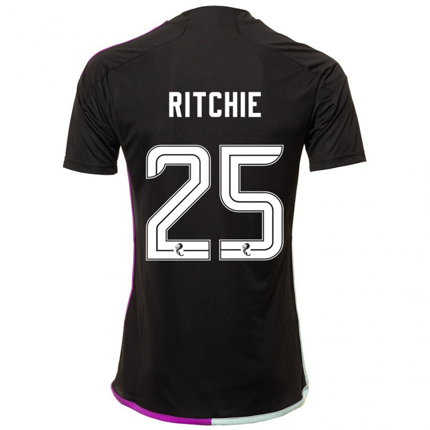 Hombre Camiseta Tom Ritchie #25 Negro 2ª Equipación 2023/24 La Camisa Chile