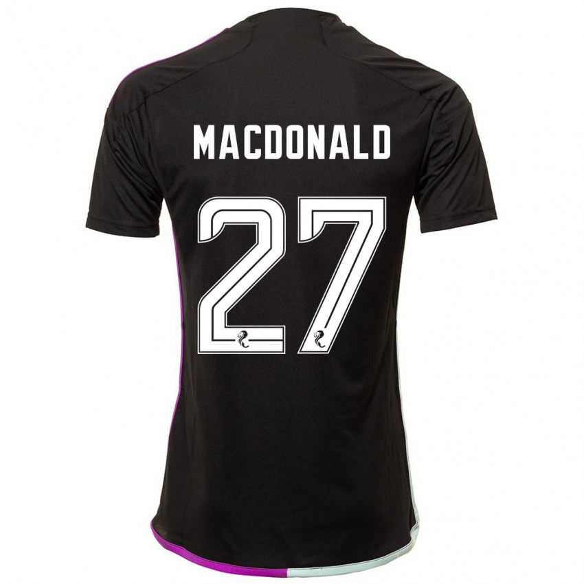 Hombre Camiseta Angus Macdonald #27 Negro 2ª Equipación 2023/24 La Camisa Chile