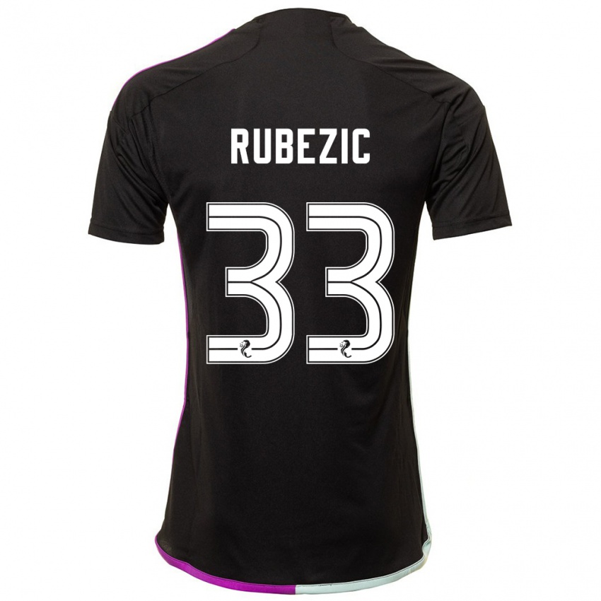 Hombre Camiseta Slobodan Rubezic #33 Negro 2ª Equipación 2023/24 La Camisa Chile