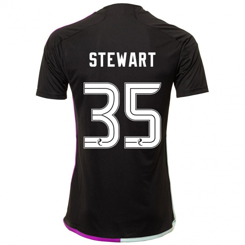 Hombre Camiseta Alfie Stewart #35 Negro 2ª Equipación 2023/24 La Camisa Chile