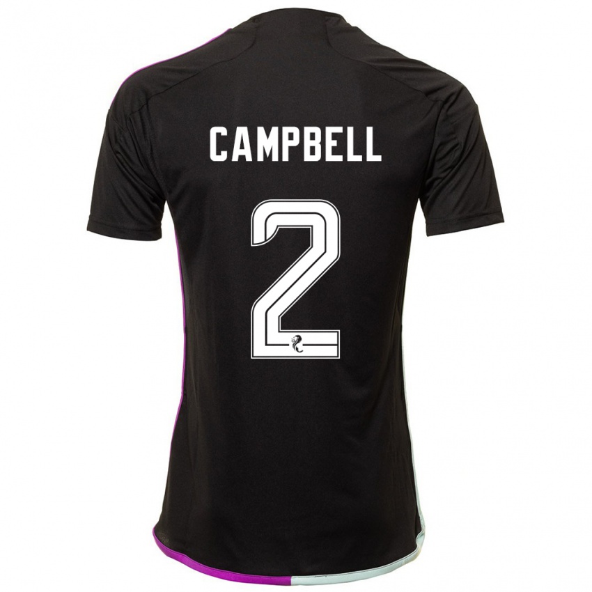 Hombre Camiseta Loren Campbell #2 Negro 2ª Equipación 2023/24 La Camisa Chile